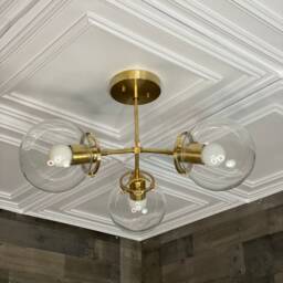 Giron Modern Sputnik 3 Light 6In Globe Mid Century Industrial Semi Flush - thumbnail 2