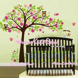 Cherry Blossom Tree Wall Decal Nursery Kids Room Decor - thumbnail 1