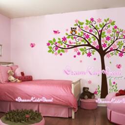 Cherry Blossom Tree Wall Decal Nursery Kids Room Decor - thumbnail 2