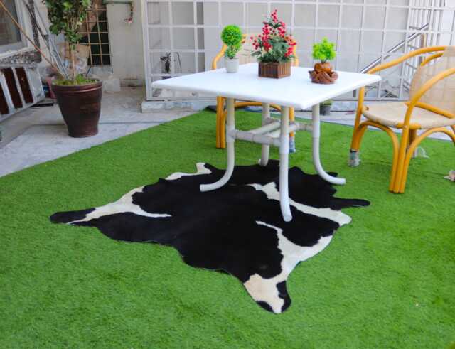 Black & White Genuine Cowhide Rugs - Brazillian For Western Home Decor Exclusive Hair-On Floor Area - image 1