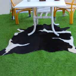 Black & White Genuine Cowhide Rugs - Brazillian For Western Home Decor Exclusive Hair-On Floor Area - thumbnail 2
