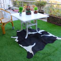 Black & White Genuine Cowhide Rugs - Brazillian For Western Home Decor Exclusive Hair-On Floor Area - thumbnail 3