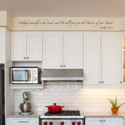 Delight Yourself in The Lord Wall Decal - Scripture Psalm 374 Art Bible Verse Vinyl - thumbnail 1