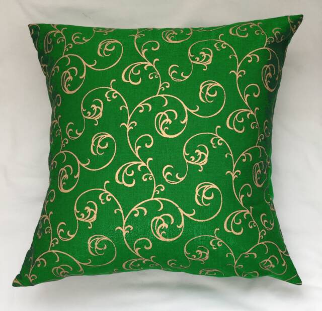 Green Cushion Covers, Christmas Pillow Gift Cushions, Decor, Decorative Pillows, Designer Christmas Pillows - image 1