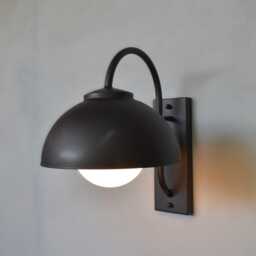 Modern Outdoor Wall Lamp, Exterior Sconce, Glass Globe Light, House Entrance Lamp - thumbnail 4