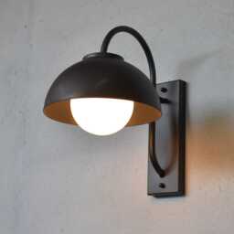 Modern Outdoor Wall Lamp, Exterior Sconce, Glass Globe Light, House Entrance Lamp - thumbnail 2