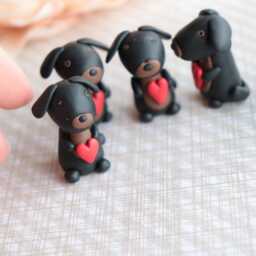 Pocket Pet Polymer Clay Dog Figurine Emotional Support Desk Buddy - thumbnail 4