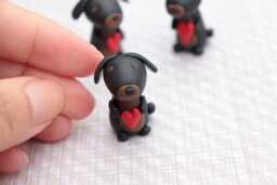 Pocket Pet Polymer Clay Dog Figurine Emotional Support Desk Buddy - thumbnail 1