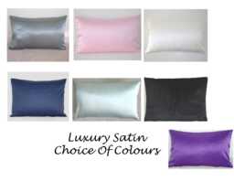 "Satin Pillow Cover Case Oblong 16"" 20"" 24"" 26"