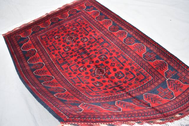 Handmade Wool Bokhara Rug 5.2 X 3.5 Ft Afghan Turkmen Area Rug - image 1