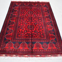 Handmade Wool Bokhara Rug 5.2 X 3.5 Ft Afghan Turkmen Area Rug - thumbnail 2