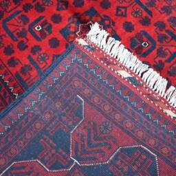Handmade Wool Bokhara Rug 5.2 X 3.5 Ft Afghan Turkmen Area Rug - thumbnail 4