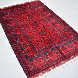 Handmade Wool Bokhara Rug 5.2 X 3.5 Ft Afghan Turkmen Area Rug - thumbnail 3