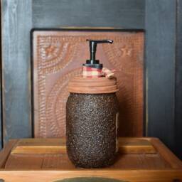 Mountaintop Christmas Tree Farm Mason Jar Hand Soap Dispenser, Grubby With Pump, Country Farmhouse Bathroom Dispenser - thumbnail 3