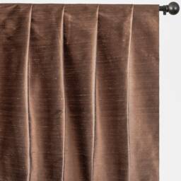 Bronze 100% Pure Silk Dupioni Curtain Panels - Rod Pocket, Grommet, Box Pleat, Three Pinch Tab Top & Plain Ring Top - thumbnail 1