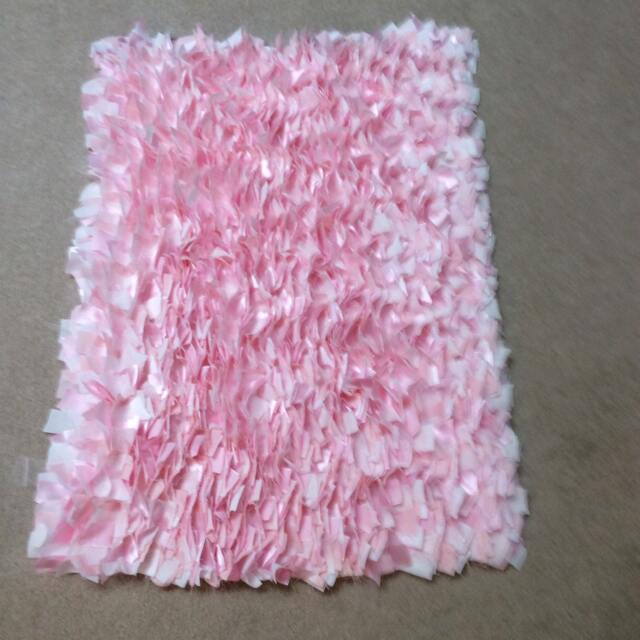 "Rag Rug, Burlap Boho Chic Area Shag Rugs, Jute Lace, Floor Mat, Welcome Newborn Photography 36""x24" - image 1