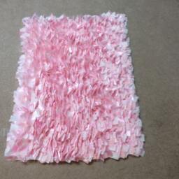 "Rag Rug, Burlap Boho Chic Area Shag Rugs, Jute Lace, Floor Mat, Welcome Newborn Photography 36""x24" - thumbnail 2
