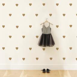 Gold Heart Wall Decals Nursery & Kids Decor - Set Of 50 - thumbnail 1