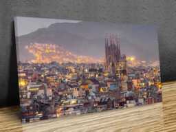 Barcelona Skyline Canvas Print - Sagrada Familia Dusk Cityscape Spain Wall Art - thumbnail 1