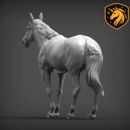 Horse - Standing Pose - Unpainted Abs Resin Model - Realistic Equine Sculpture - thumbnail 3