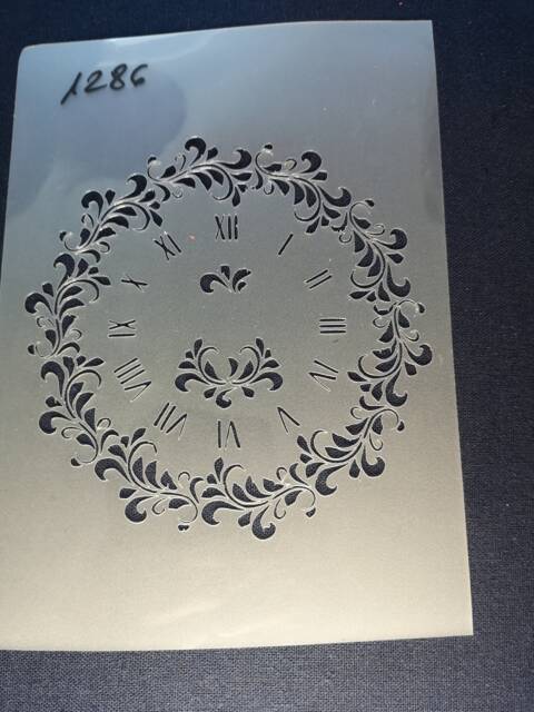 Wreath Clock Stencil, Flexible, Reusable, 125Micron, Wall Decor, Home Decor, Furniture Painting, Card Making, Craft Stencil From Bitofeverythingbyb