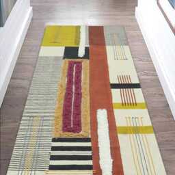 Hand Block Printed Cotton Hallway Runner Rug - Boho Style - thumbnail 2