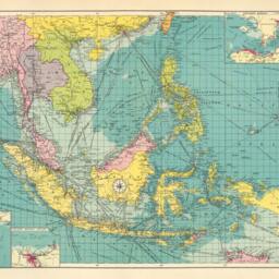 South East Asia Map - Large Print Giclee Old Of South Eastern Part, Available On Paper Or Canvas - thumbnail 2