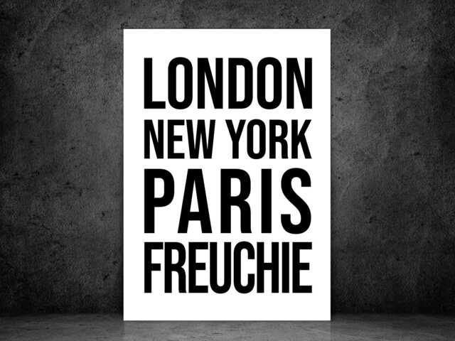 Freuchie Iconic Bold Town Scotland Print Poster - Fife Gift Bespoke A5 A4 A3 Framed Or Unframed - image 1