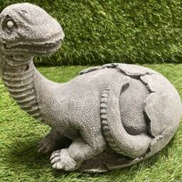 Concrete Dinosaur Hatching Egg Ornament Outdoor Garden Sculpture Frost Protected/D??cor - thumbnail 2