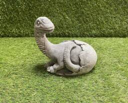 Concrete Dinosaur Hatching Egg Ornament Outdoor Garden Sculpture Frost Protected/D??cor - thumbnail 1