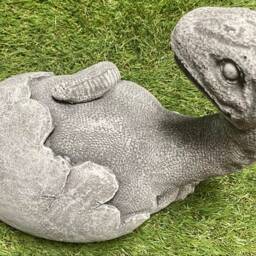 Concrete Dinosaur Hatching Egg Ornament Outdoor Garden Sculpture Frost Protected/D??cor - thumbnail 3