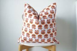 Indian Block Print Pillow Cover , Cotton Voile Hand Mede - thumbnail 1
