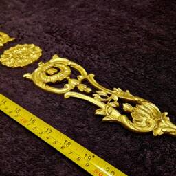 Pair Gilt Or White French Louis Xv Style Decorative Wall Furniture Moulding Pediment Plastic Decoration - thumbnail 2