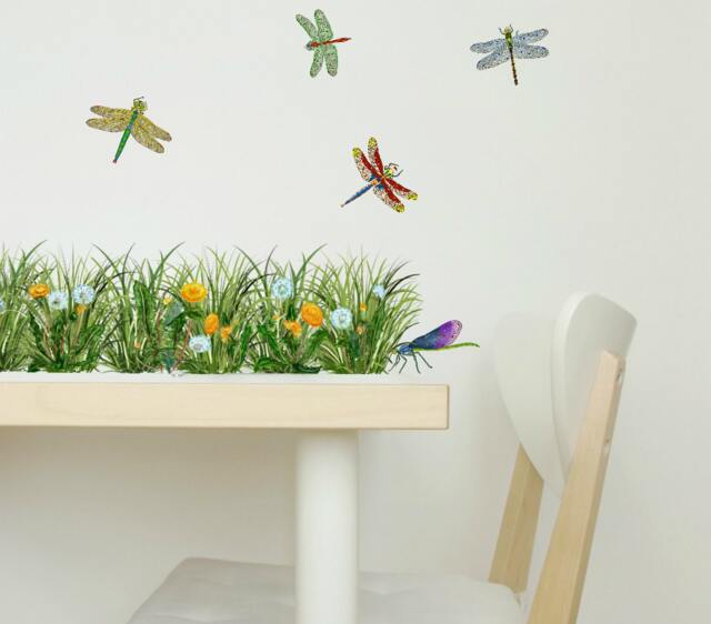 Grass Wall Decals With Dandelions, Home D??cor, Kitchen For Tile, Walls, Furniture, Hand-Painted Interior - image 1