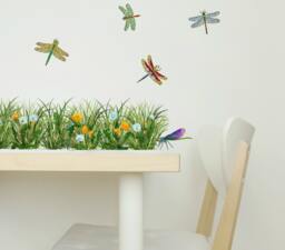 Grass Wall Decals With Dandelions, Home D??cor, Kitchen For Tile, Walls, Furniture, Hand-Painted Interior - thumbnail 1