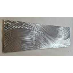 Silver Abstract Metal Wall Art, Indoor Outdoor, - thumbnail 2