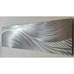 Silver Abstract Metal Wall Art, Indoor Outdoor, - thumbnail 1