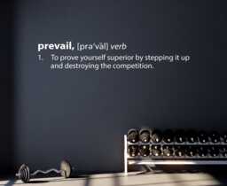 Prevail Definition Wall Decal, Motivational Quote For Office, Gym, Or Classroom. Home Office Decal. High School Sports - thumbnail 1