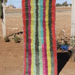 Custom Wool Runner Rug Colorful Moroccan Berber Boujaad Rug - thumbnail 2