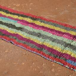 Custom Wool Runner Rug Colorful Moroccan Berber Boujaad Rug - thumbnail 4