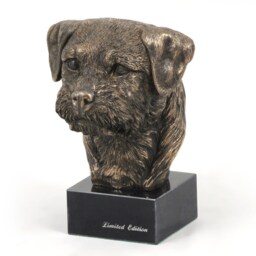 Border Terrier, Dog Marble Statue, Limited Edition, Artdog. Made Of Cold Cast Bronze. Perfect Gift. Limited Edition - thumbnail 3