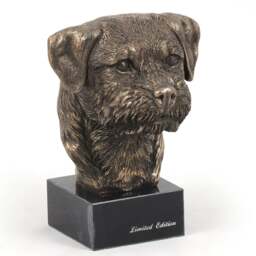 Border Terrier, Dog Marble Statue, Limited Edition, Artdog. Made Of Cold Cast Bronze. Perfect Gift. Limited Edition