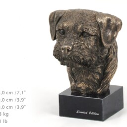 Border Terrier, Dog Marble Statue, Limited Edition, Artdog. Made Of Cold Cast Bronze. Perfect Gift. Limited Edition - thumbnail 4