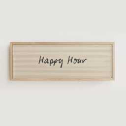 Happy Hour Bar Print, Cocktail Sign, Horizontal Panoramic Print Wide Unframed - thumbnail 3