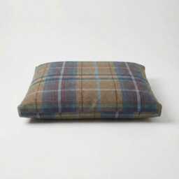 Bean Bag Tartan Faux Wool Floor Cushion Brushed Check Pillow, Polyester Filled - thumbnail 3