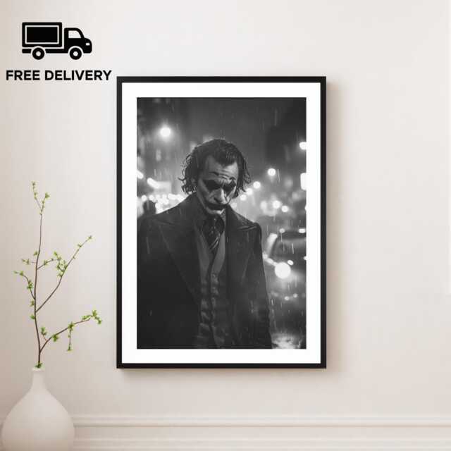 Vintage Joker Chicago Heath Ledger Print, Hollywood Actor Poster, Fine Art Photography Wall Art, Museum Quality, Movie Black & White Print - image 1