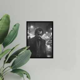 Vintage Joker Chicago Heath Ledger Print, Hollywood Actor Poster, Fine Art Photography Wall Art, Museum Quality, Movie Black & White Print - thumbnail 3