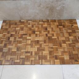 Large Teak Wood Bath/Shower Mat - Mats Wooden Bathroom Bath Sets Home Gift - thumbnail 2