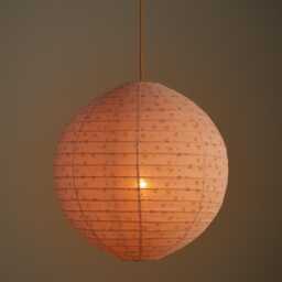Kids Linen Pendant Light Charcoal Star Shine Print, Rattan Hanging Shade - thumbnail 2