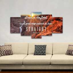 Proverbs 35-6 #30 Niv Trust in The Lord Bible Verse Canvas - Christian Scripture Religious Wall Art Home Decor Paintings - thumbnail 2